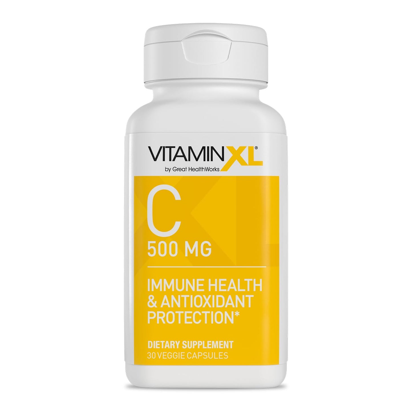 OmegaXL VitaminXL Vitamin C 500 mg — Immune Support, Antioxidant & Collagen Production (30 Vegan Capsules)