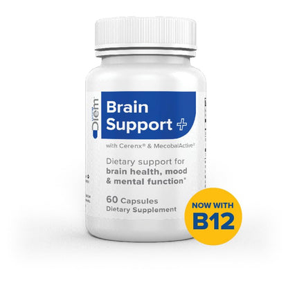 Omne Diem Brain Support with Cerenx and MecobalActive | 60 Capsules – Brain Health & Mood