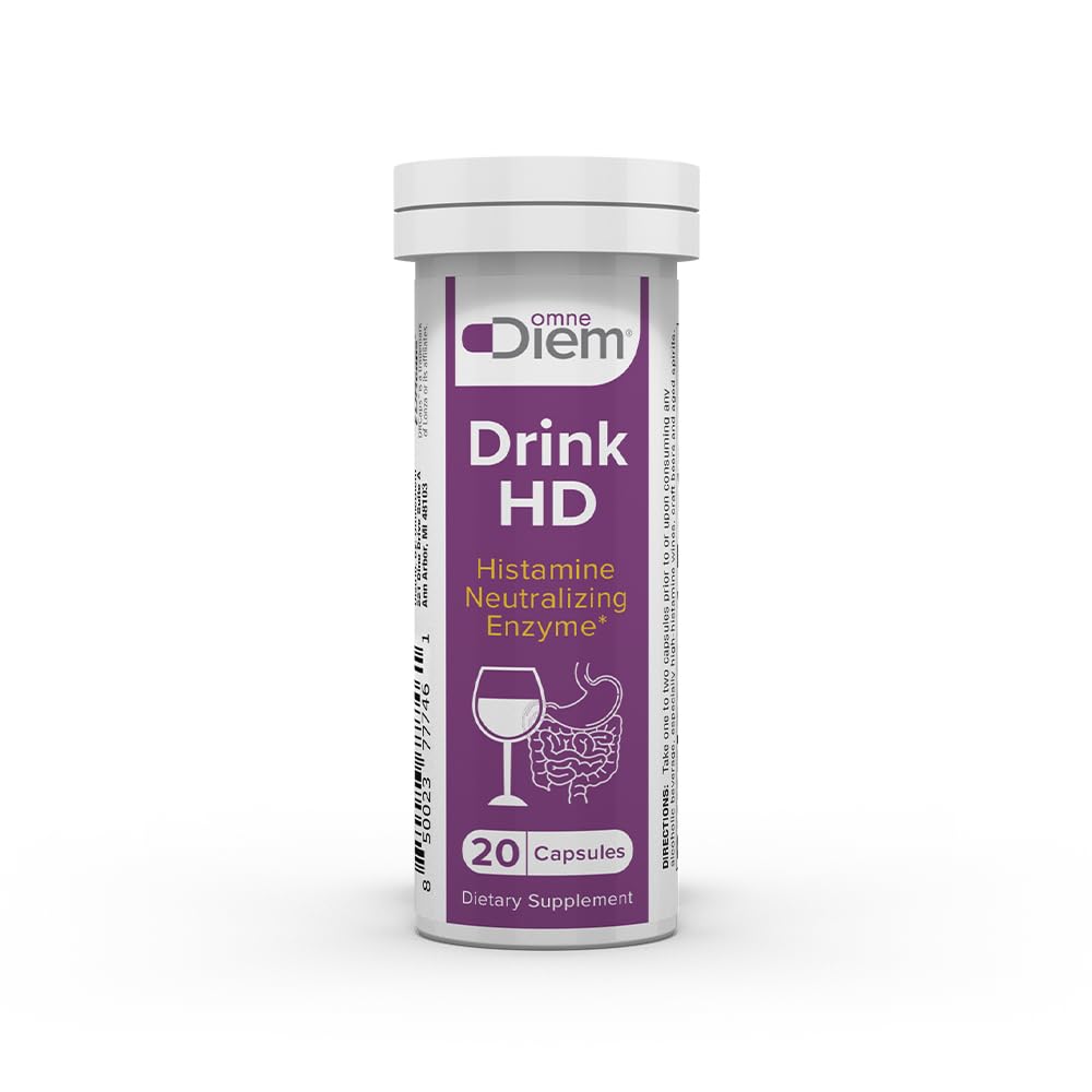 OmneDiem Drink HD – Natural Histamine Neutralizing Enzyme (DAO) 20 Capsules