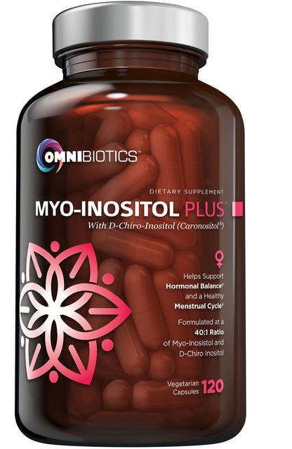 OmniBiotics Myo-Inositol & D-Chiro-Inositol 40:1 for Hormone Balance – Women’s Reproductive Health, 120 Vegan Capsules
