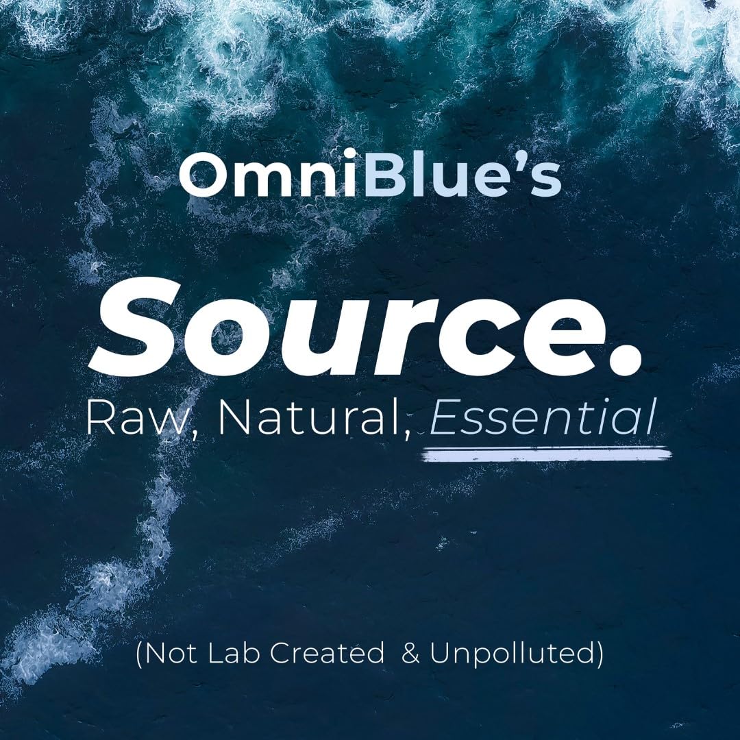 OmniBlue Ocean Minerals – 70+ Trace Minerals & Liquid Magnesium (8 oz) | Low Sodium