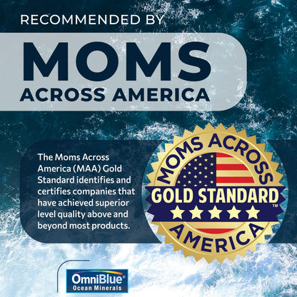 OmniBlue Ocean Minerals – 70+ Trace Minerals & Liquid Magnesium (8 oz) | Low Sodium