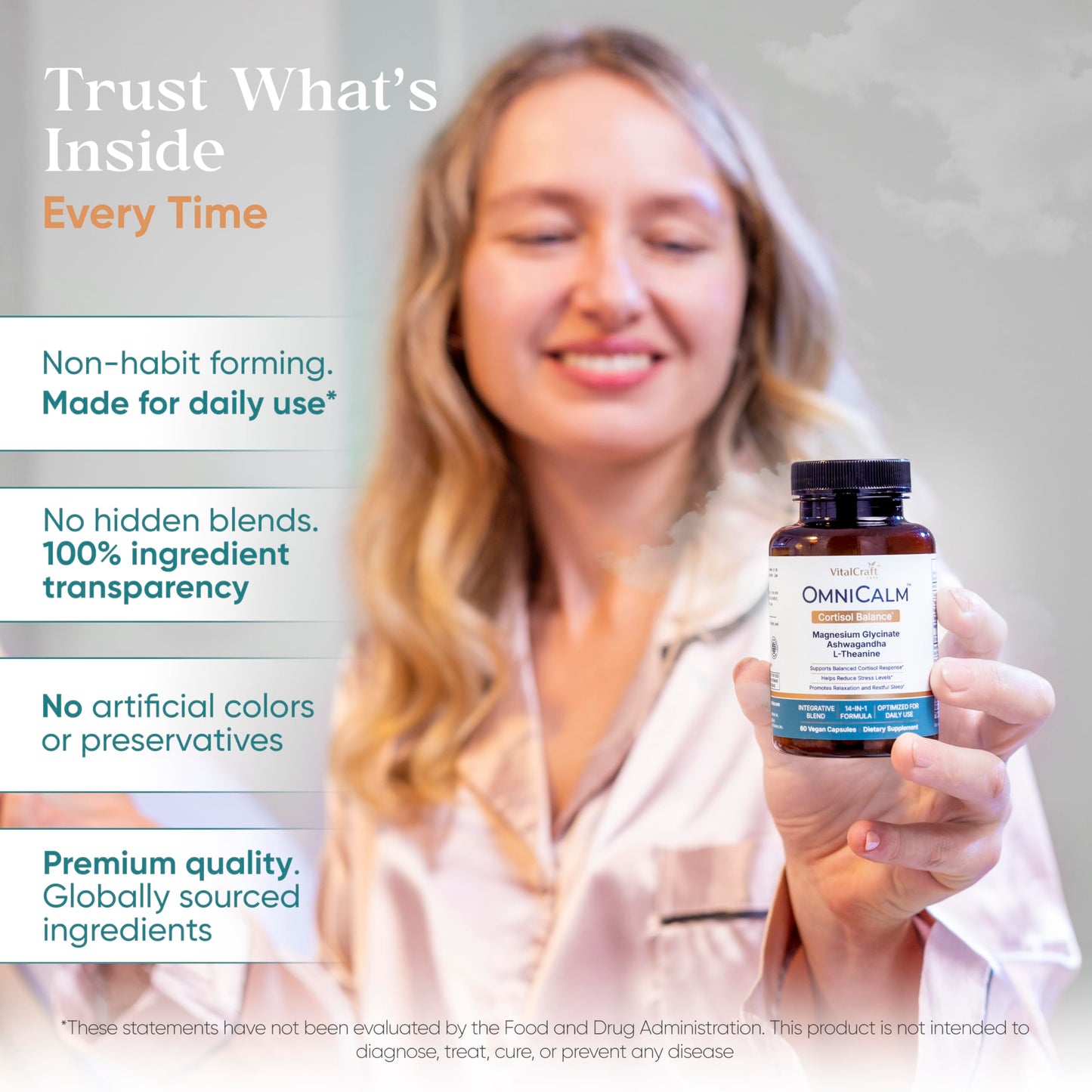 OmniCalm Cortisol Supplements for Women & Men | Stress Relief & Sleep Support – USA