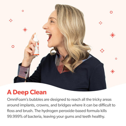 Eversmile OmniFoam Dental Cleaner – Cleaning Foam for Implants, Crowns & Bridges – 50ml Bottle | Pack of 1