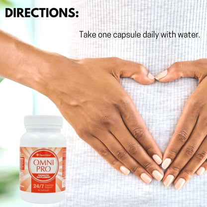 Omnitrition Omni Pro Probiotic Supplement – 24/7 Digestive Support, 90 Capsules