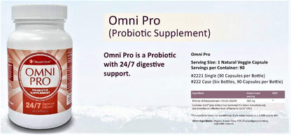 Omnitrition Omni Pro Probiotic Supplement – 24/7 Digestive Support, 90 Capsules