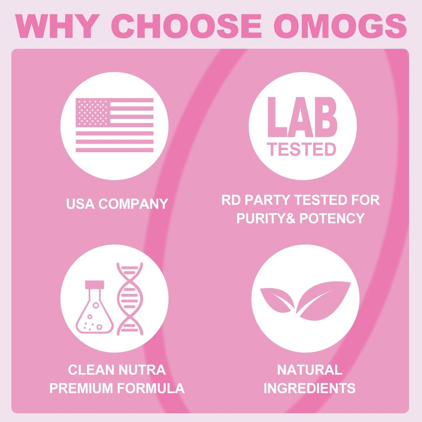 OMOGS Hydrolyzed Collagen Peptide Powder with Prebiotics, Vitamin C & Cranberry Extract – Supports Hair, Skin, Nails, Bones, Digestive & Urinary Health | Non-GMO