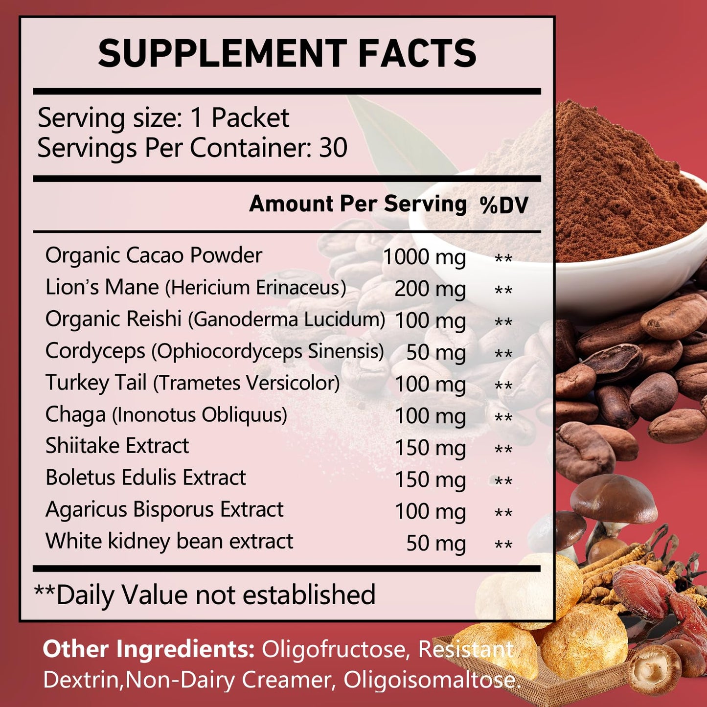 OMOGS Mushroom Coffee – 10-in-1 Extract (Lion's Mane, Reishi, Cordyceps) 30 Servings