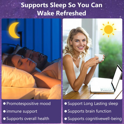 OMOGS Melatonin Sleep Supplements - Fast-Dissolve 10mg with L-Theanine, L-Glycine & Vitamin B, Strawberry Flavor, 120-Day Supply