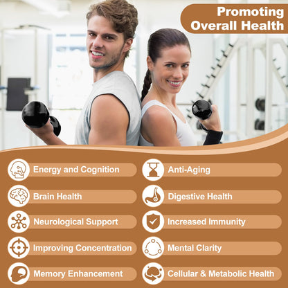 OMOGS Mushroom Complex Supplement Capsules 10:1 Extract, Lions Mane Supplement with Cordyceps, Reishi, for Brain Health, Memory Support, Focus & Immune System