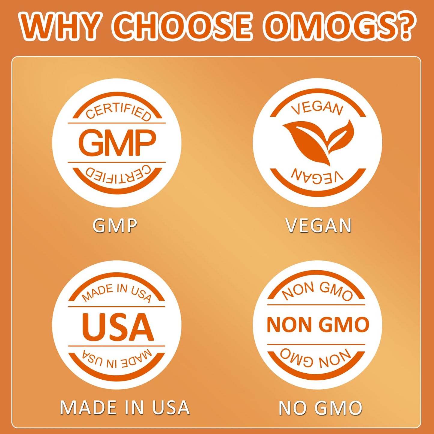 OMOGS Organic Mushroom Complex Powder Blend – Lion's Mane, Reishi, Cordyceps, Turkey Tail for Brain Health & Focus