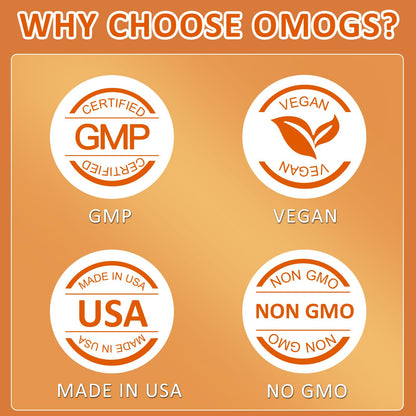 OMOGS Organic Mushroom Complex Powder Blend – Lion's Mane, Reishi, Cordyceps, Turkey Tail for Brain Health & Focus