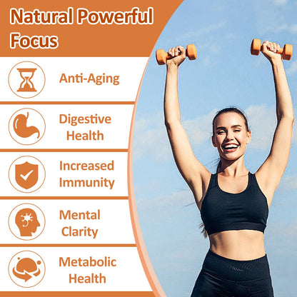 OMOGS Organic Mushroom Complex Powder Blend – Lion's Mane, Reishi, Cordyceps, Turkey Tail for Brain Health & Focus