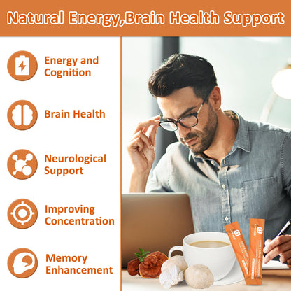 OMOGS Organic Mushroom Complex Powder Blend – Lion's Mane, Reishi, Cordyceps, Turkey Tail for Brain Health & Focus