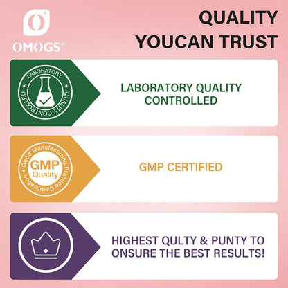 OMOGS Glutathione & NAC Supplement – Liver Health, Antioxidant Support | Vegan & Gluten-Free