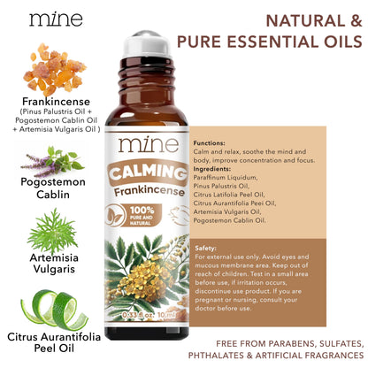 Mine Frankincense Essential Oil Roll On | Calming Frankincense Oil Rollerball for Skin