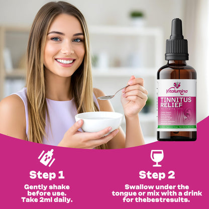 Tinnitus Relief Drops To Drink – Natural Tinnitus Relief for Ringing Ears (60ml)