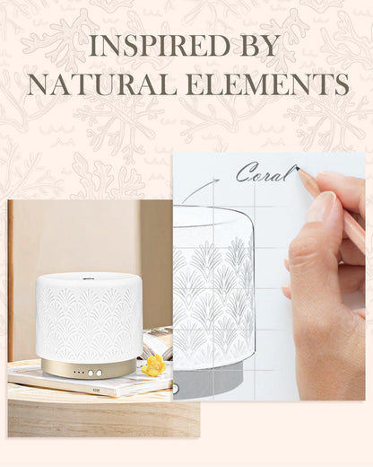 Onaboviva Ceramic 280ml Essential Oil Diffuser – Ultrasonic Aromatherapy & Night Light