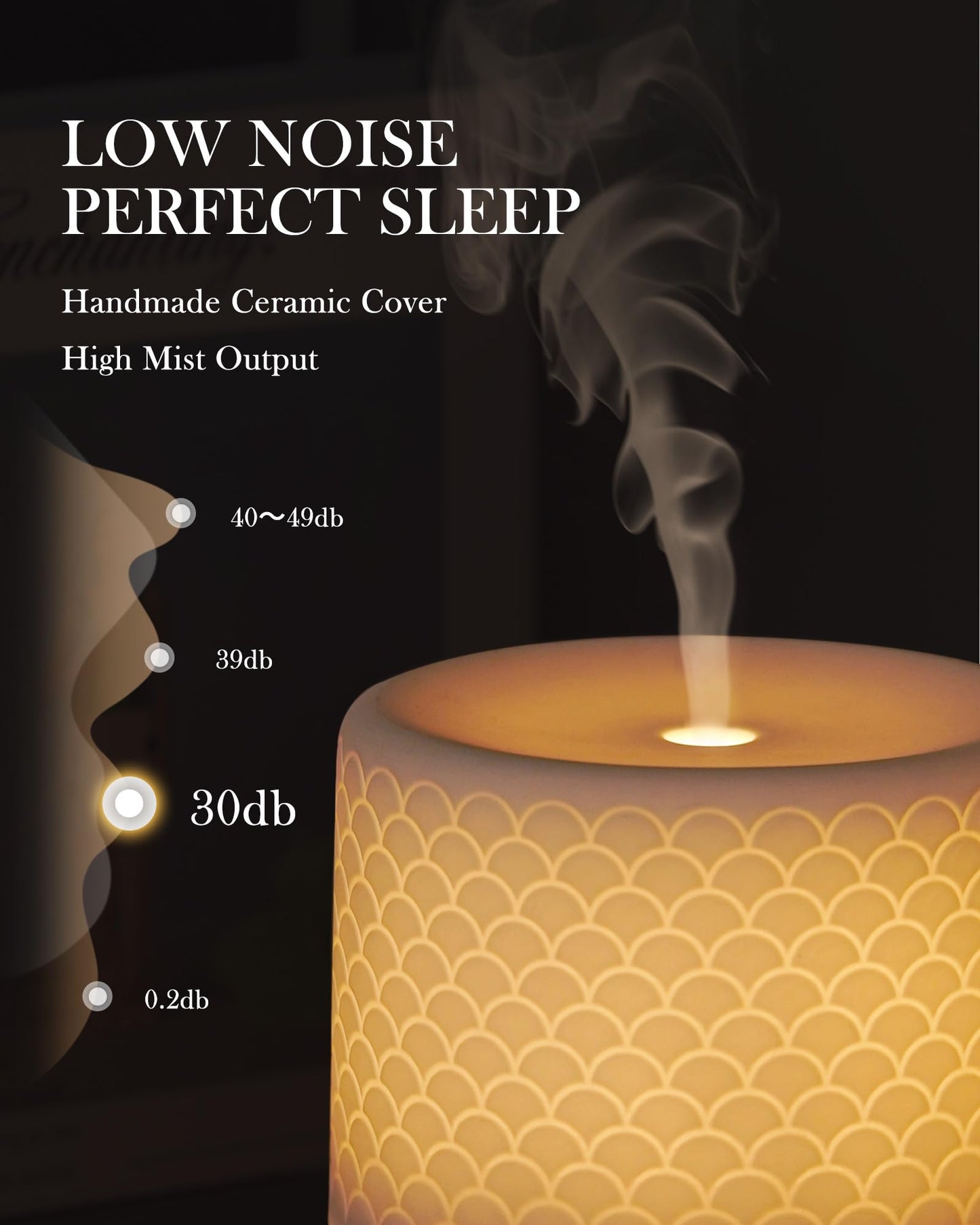 Onaboviva Ceramic Essential Oil Diffuser 280ml | Ultrasonic Diffuser for Large Rooms