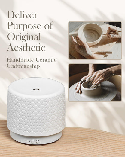 Onaboviva Ceramic Essential Oil Diffuser 280ml | Ultrasonic Diffuser for Large Rooms