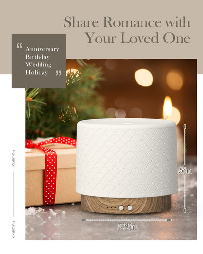 Onaboviva Ceramic Essential Oil Diffuser – 280ml Ultrasonic