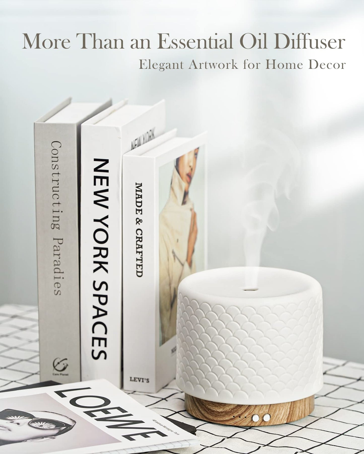 Onaboviva Ceramic Essential Oil Diffuser – 280ml Ultrasonic
