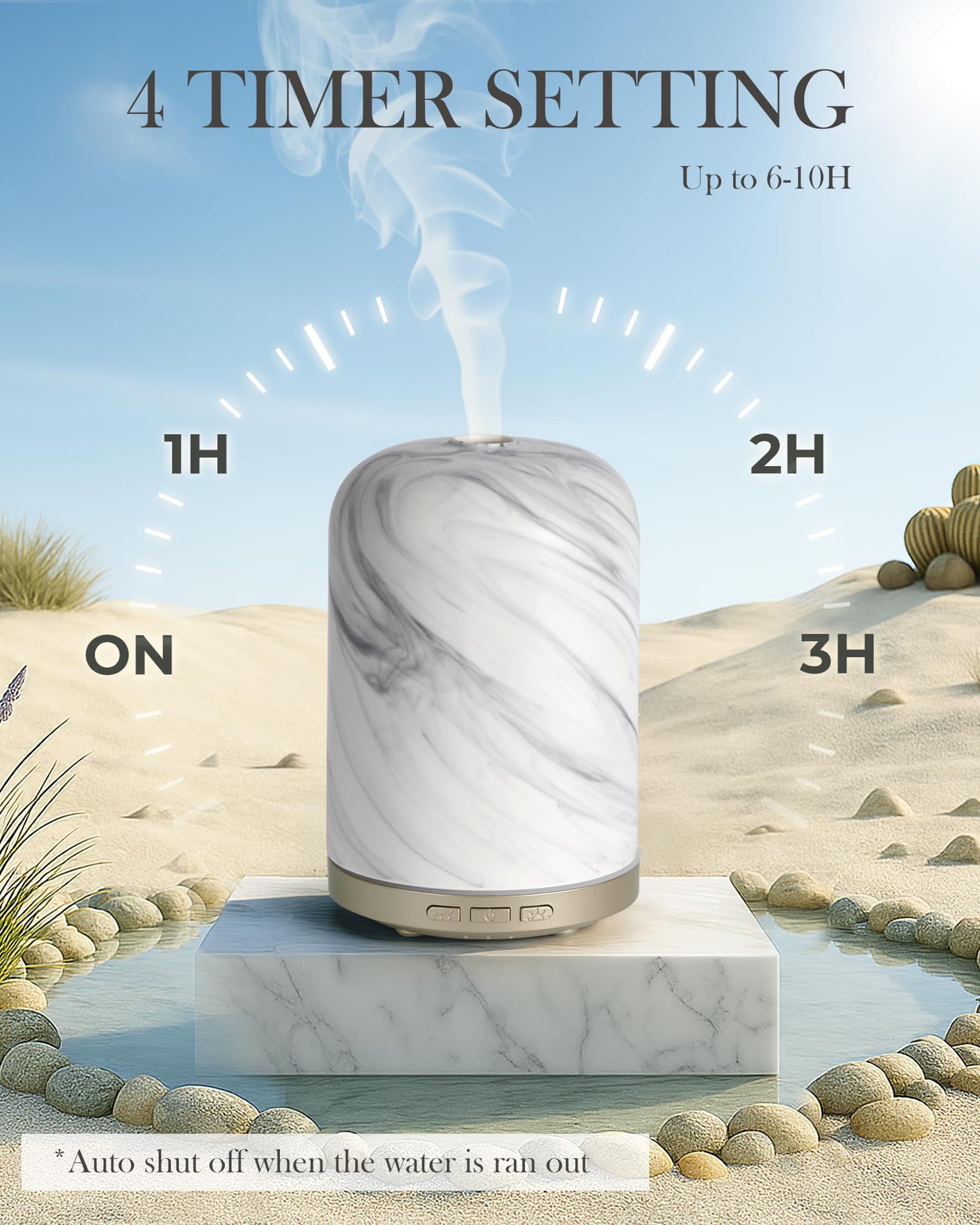 Onaboviva Essential Oil Diffuser – 120ml, 2.4MHz Ultrasonic | Auto Shut-Off