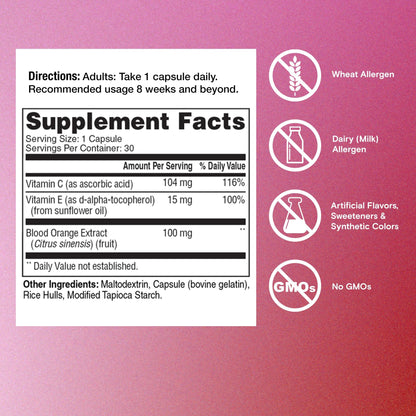One A Day Skin Radiance – Skin Hydration & Glow (Blood Orange) | 30 Capsules