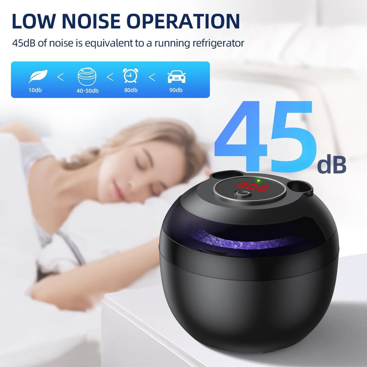 Ultrasonic Retainer Cleaner 200ml – 45kHz, 4 Modes for Dentures, Braces & Jewelry