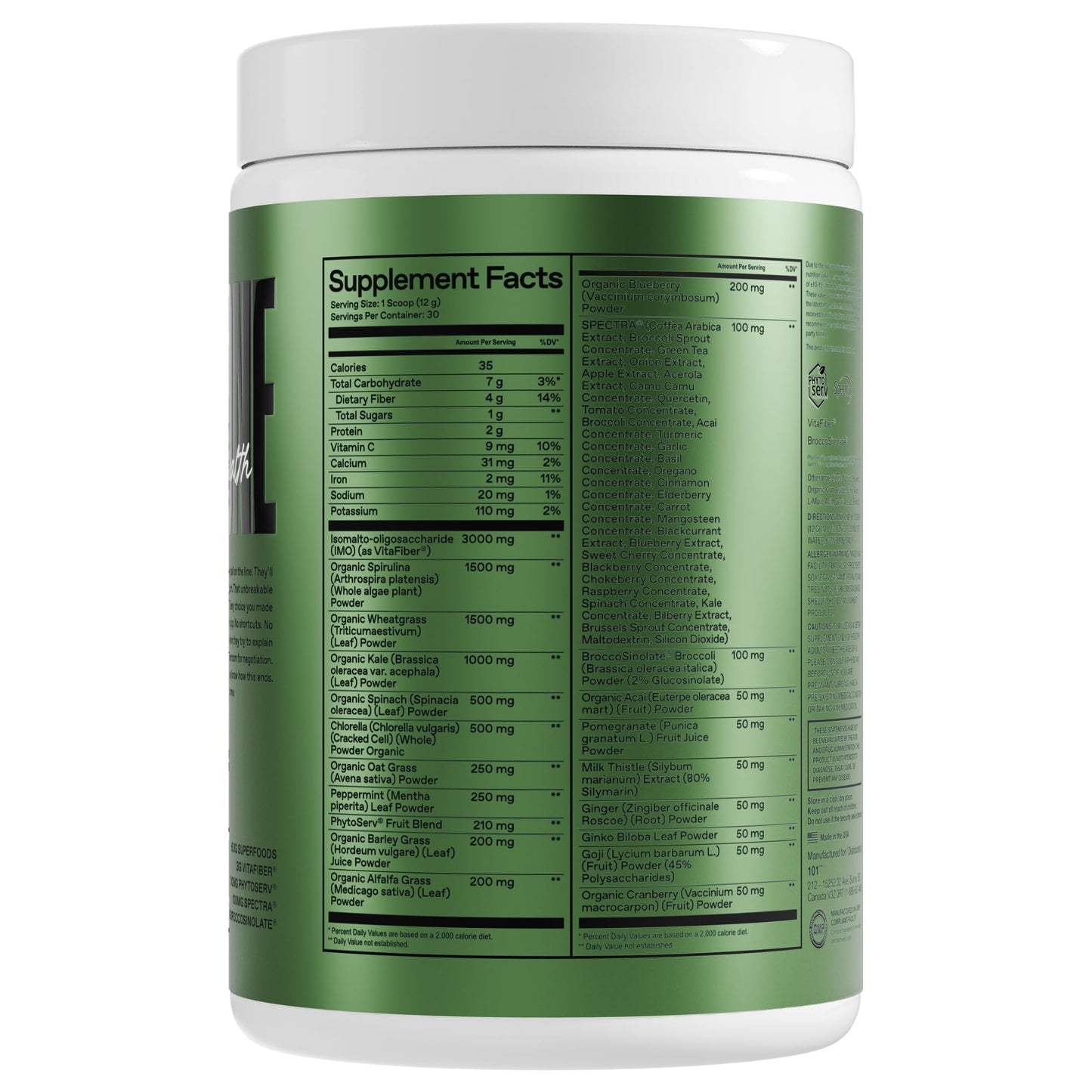 ONE OF ONE Greens & Gut Health – Pineapple Greens Powder with Prebiotics, Probiotics & Digestive Enzymes | 30 Servings