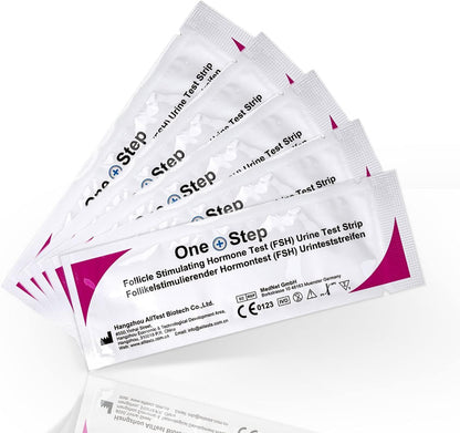 One Step Female FSH Test Strips – 5 Test Pack for Perimenopause & Menopause | Home Urine Test