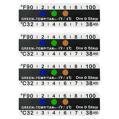 One Step Urine Temperature Test Strips – 100 Adhesive Stick-On Thermometer Strips (32°C–38°C / 90°F–100°F)