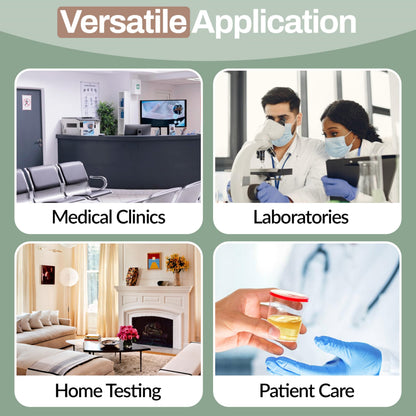 One Step Urine Temperature Test Strips – 100 Adhesive Stick-On Thermometer Strips (32°C–38°C / 90°F–100°F)