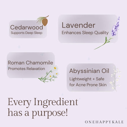 Onehappykale Sleep Essential Oil Roll-On 10ml – Relaxing Lavender, Cedarwood & Roman Chamomile