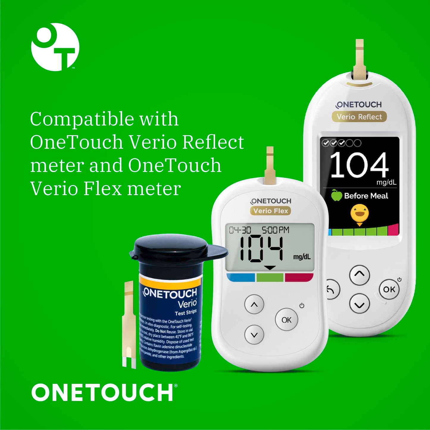 OneTouch Verio Test Strips Value Pack – 90 Count (3 Boxes of 30) for Blood Glucose Monitoring