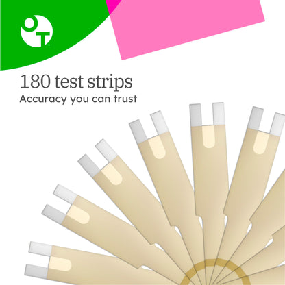 OneTouch Verio Test Strips Value Pack – 180 Count, 6 Boxes, No Coding