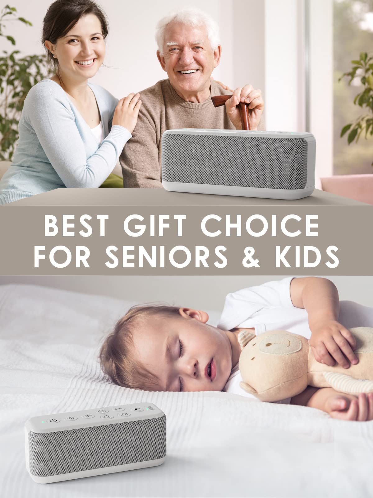 OnLyee White Noise Machine — Office Privacy, Sleep & Focus (42 Sounds, USB Rechargeable)