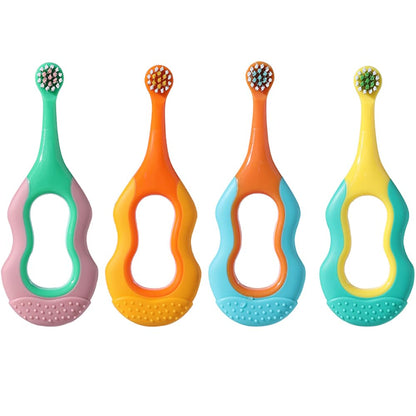 onluckdeer Baby Toothbrush – Soft Bristles, Calabash Handle, 0-3 Years, 4 Pack