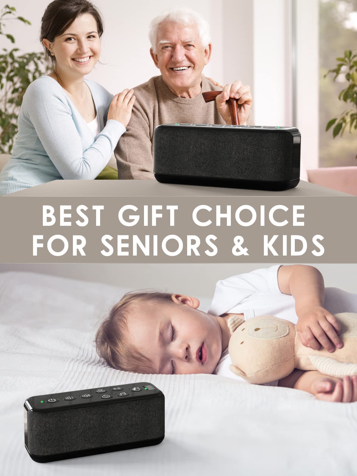 OnLyee Portable White Noise Machine – 42 Sounds for Sleep & Focus, Rechargeable Travel Companion