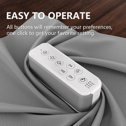 OnLyee White Noise Sound Machine with Bluetooth Speaker – 15 Soothing Sounds, Auto-Off Timer, 3000mAh Battery
