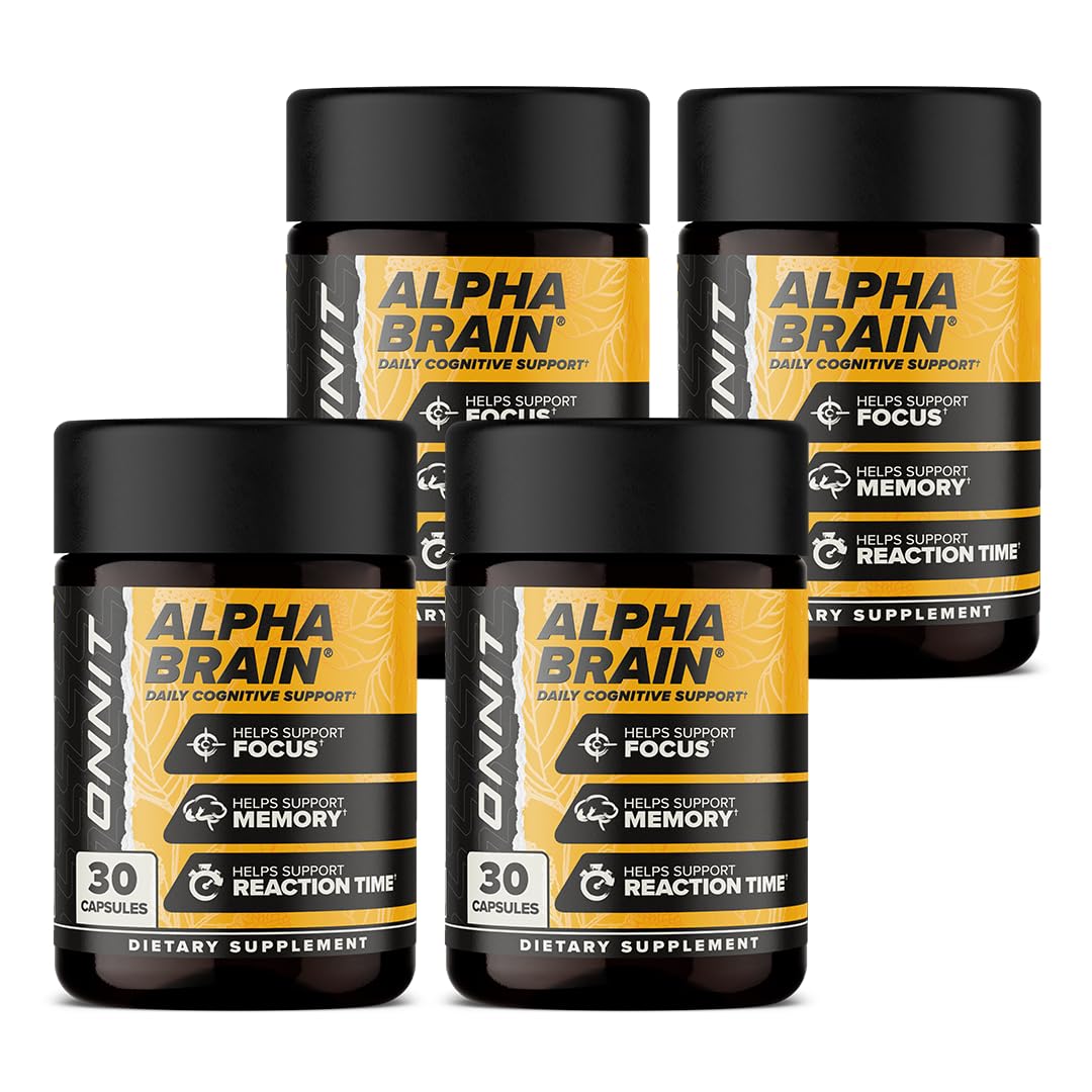 ONNIT Alpha Brain 120ct – Premium Nootropic for Focus, Memory & Concentration