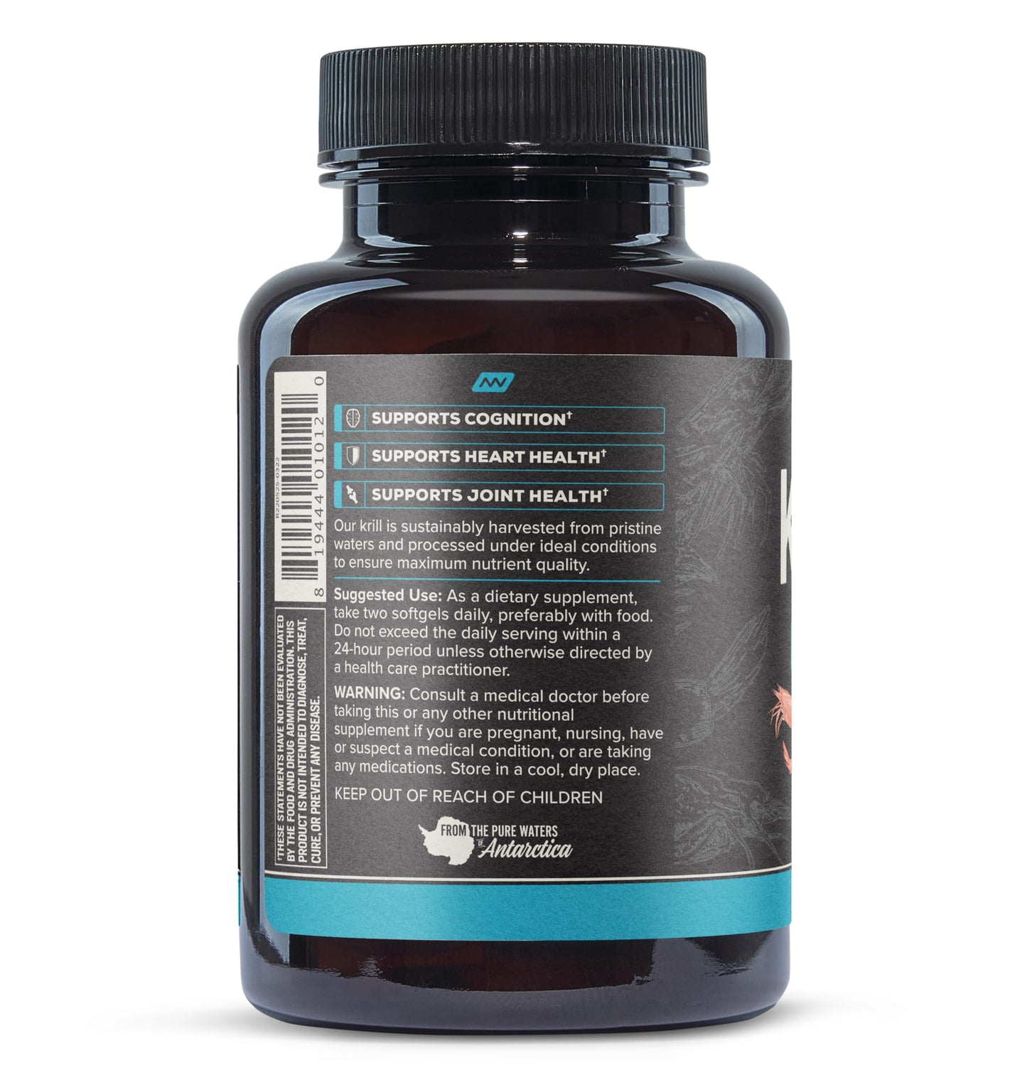 ONNIT Antarctic Krill Oil Soft Gels – IGEN Non-GMO, Omega-3s & Phospholipids