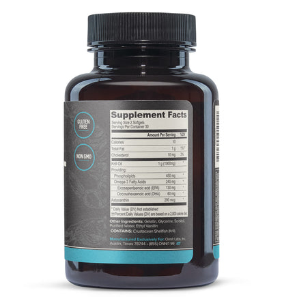 ONNIT Antarctic Krill Oil Soft Gels – IGEN Non-GMO, Omega-3s & Phospholipids