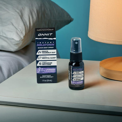 ONNIT Melatonin Liquid Sleep Support Spray – 3 mg per Spray, Lavender Flavor, 1 fl oz | IGEN Non-GMO Tested