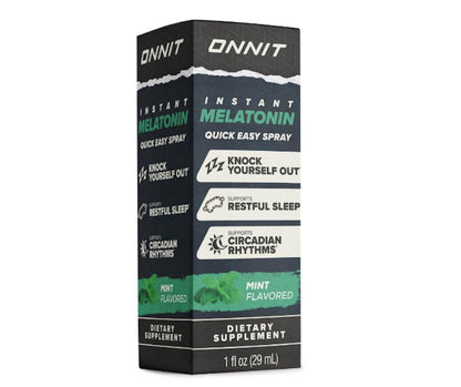 ONNIT Melatonin Instant Spray – 3 mg per Spray, Mint Flavor, IGEN Non-GMO Tested, 1 fl oz