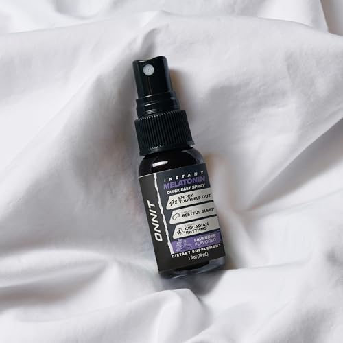 ONNIT Melatonin Liquid Sleep Support Spray – 3 mg per Spray, Lavender Flavor, 1 fl oz | IGEN Non-GMO Tested