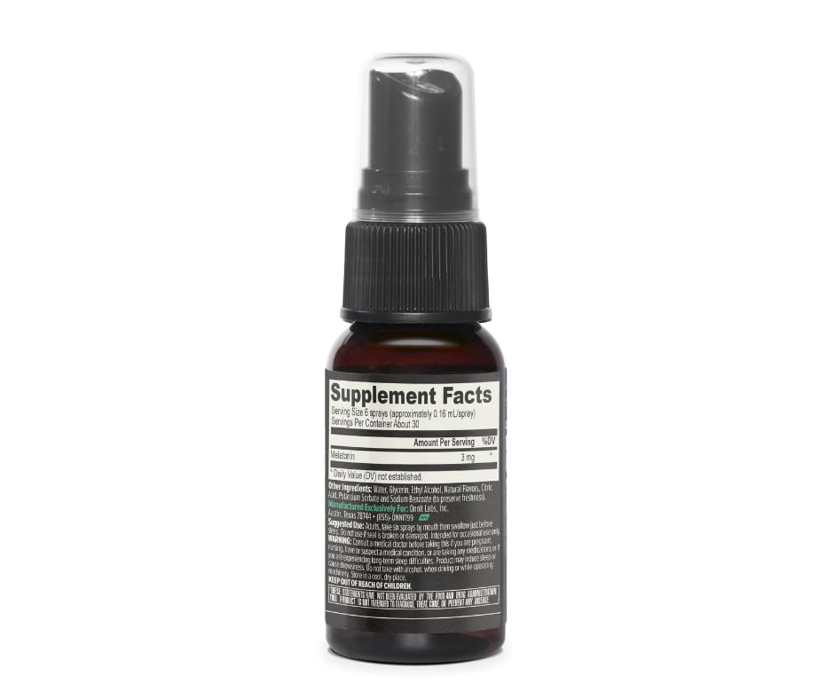 ONNIT Melatonin Instant Spray – 3 mg per Spray, Mint Flavor, IGEN Non-GMO Tested, 1 fl oz