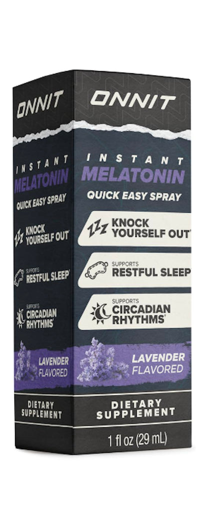 ONNIT Melatonin Liquid Sleep Support Spray – 3 mg per Spray, Lavender Flavor, 1 fl oz | IGEN Non-GMO Tested