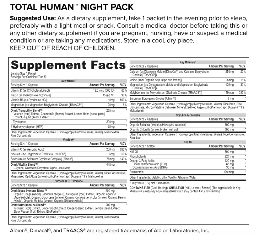 ONNIT Alpha Brain Bundle: 30-Count Nootropic + Total Human Day/Night Packs