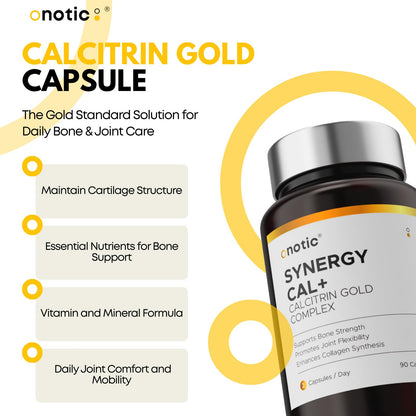 ONOTIC Calcitrin Gold Capsules – 8-in-1 Bone and Joint Support, 90 Caps